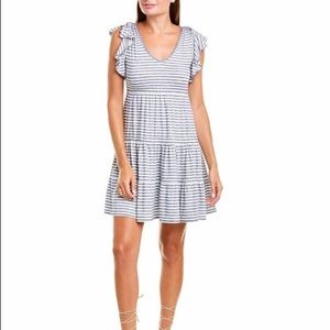 Flutter Sleeve Tiered Dress